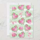 かわいいスイカ誕生日パーティー 招待状 (裏面)