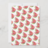 かわいいスイカ誕生日水彩夏パーティー 招待状 (裏面)