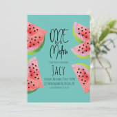 かわいいスイカ誕生日水彩夏パーティーI 招待状 (スタンド正面)