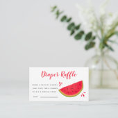 かわいいスイカ赤ちゃんシャワーおむつラッフルチケット エンクロージャーカード (スタンド正面)