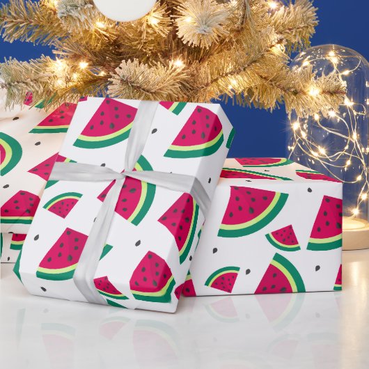 かわいいスイカ1歳の誕生日パーティー ラッピングペーパー (クリスマス)