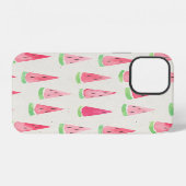 かわいいスイカ:なめらかな水彩模様 iPhoneケース (裏面横)