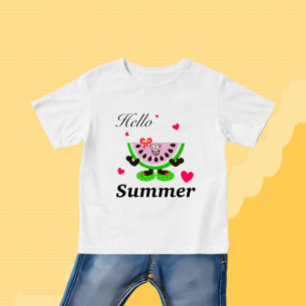 かわいいスイカ ベビーTシャツ