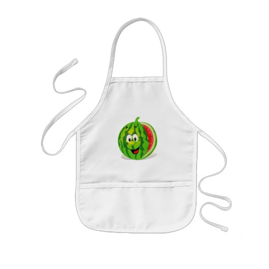 かわいいスイカ 子供用エプロン (正面)
