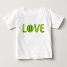 かわいいスイカLOVE子供Tシャツ