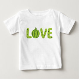 かわいいスイカLOVE子供Tシャツ ベビーTシャツ