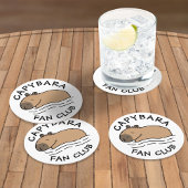 かわいいスイミングカピバラパーソナライズされた ラウンドペーパーコースター