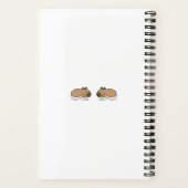 かわいいスイミングカピバラ気に自己 ノートブック (裏面)