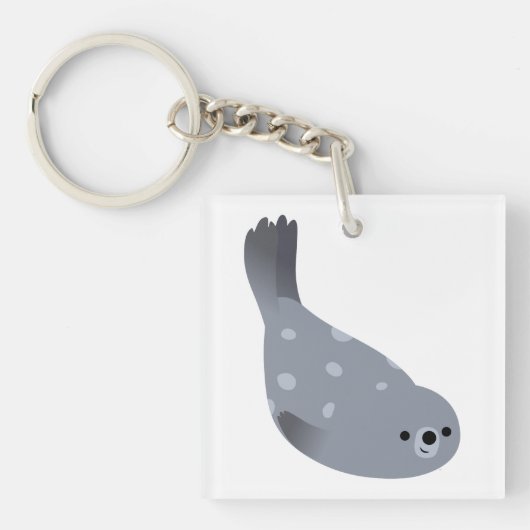 かわいいスイミングカートーンハーバーシールアクリルキーチェーン キーホルダー (正面)