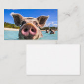 かわいいスイミングピグエクスマバハマ 名刺 (正面/裏面)