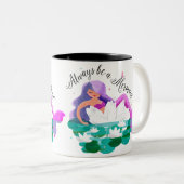 かわいいスイレンの人魚のマグ ツートーンマグカップ (正面右)