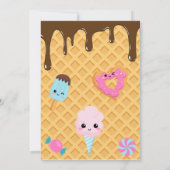 かわいいスイーツかわいい誕生会 招待状 (裏面)