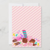 かわいいスイーツキャンディイラストレーション5thバースデーパーティー 招待状 (裏面)