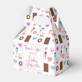 かわいいスイーツ&トリートベビーシャワーありがとう フェイバーボックス