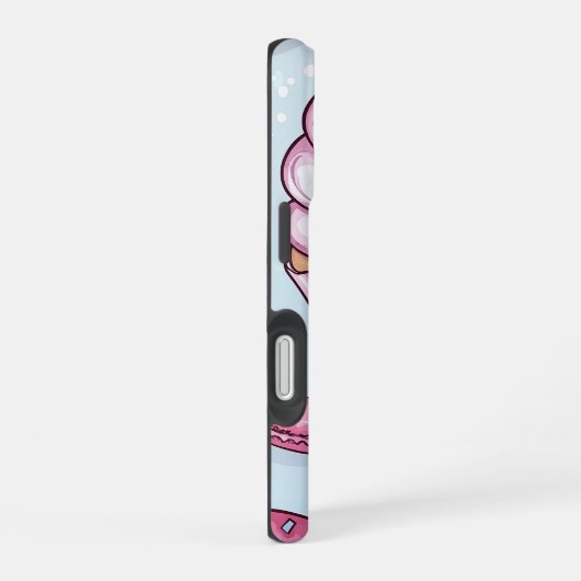 かわいいスイーツ:愛らしいデザートアニメ電話ケース iPhone 16ケース (右側面)