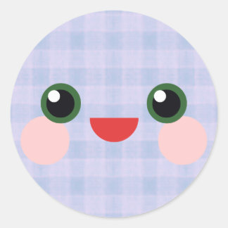かわいいスイートアイ ギンガチェックの愛らしい顔の仲間 ラウンドシール