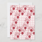 かわいいスイートイチゴベイビーシャワーの招待状 招待状 (裏面)