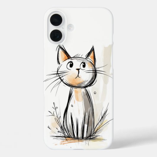 かわいいスイートキャットイラストレーション Case-Mate iPhoneケース (裏面)