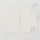 かわいいスイートクリームホワイトバニー寂しいよ ポストカード (裏面)