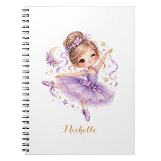 かわいいスイートバレリーナプリンセスのオーダーメイド ノートブック