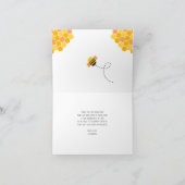 かわいいスイートビー赤ちゃんシャワーありがとうBuzing By サンキューカード (内部)