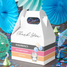 かわいいスイートペンギンバルーンガール誕生日 フェイバーボックス
