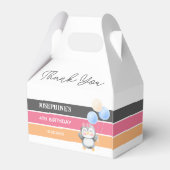 かわいいスイートペンギンバルーンガール誕生日 フェイバーボックス (裏面サイド)