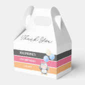 かわいいスイートペンギンバルーンガール誕生日 フェイバーボックス (正面サイド)