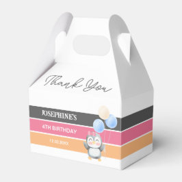 かわいいスイートペンギンバルーンガール誕生日 フェイバーボックス