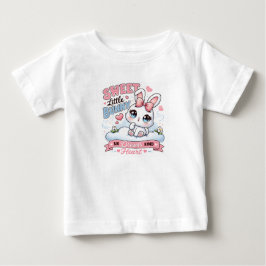 かわいいスイートリトルバニー 大きな夢 トドラー ベビーTシャツ