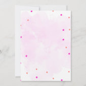 かわいいスイートワンドーナツの女の子1歳の誕生日 招待状 (裏面)