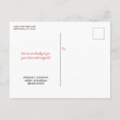 かわいいスウィートバレンタインタイポグラフィベビー誕生写真 案内ポストカード (裏面)