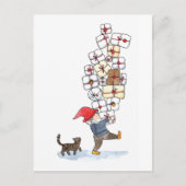 かわいいスウェーデントムテンクリスマスウォーター シーズンポストカード (正面)