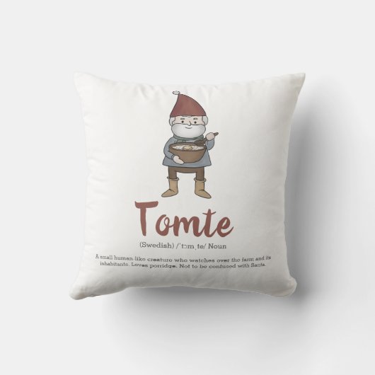 かわいいスウェーデン語のトメット格言定義 クッション (裏面)