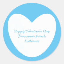 かわいいスカイブルーハート教室バレンタインデー