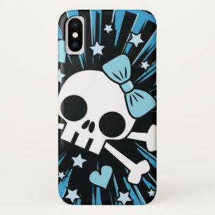 かわいいスカルとクロスボーン iPhone X ケース