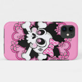 かわいいスカルとハート Case-Mate iPhoneケース (裏面(横))
