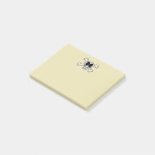 かわいいスカルと大きな黒い目の石骨 ポストイット (アングル)