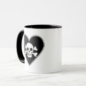 かわいいスカルのハート マグカップ (正面左)