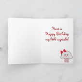 かわいいスカルカップケーキ誕生日 カード (内部)