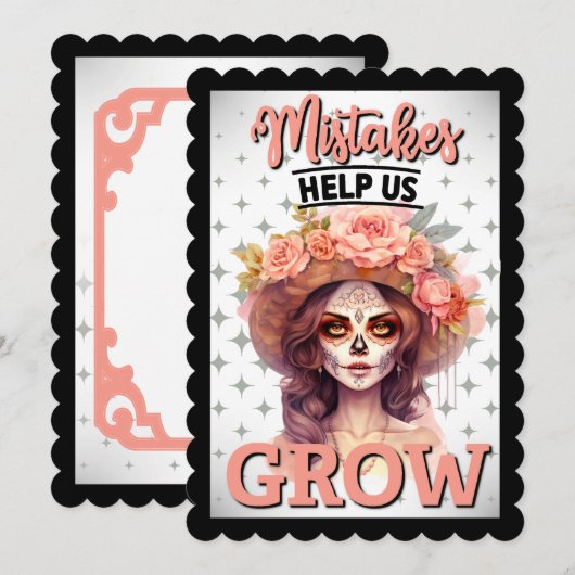 かわいいスカルシュガー サンキューカード (正面/裏面)