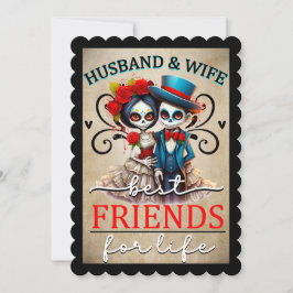 かわいいスカルシュガー サンキューカード