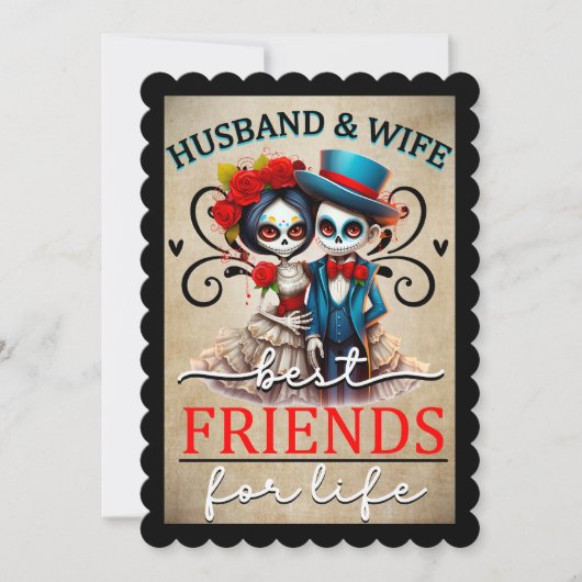 かわいいスカルシュガー サンキューカード (正面)