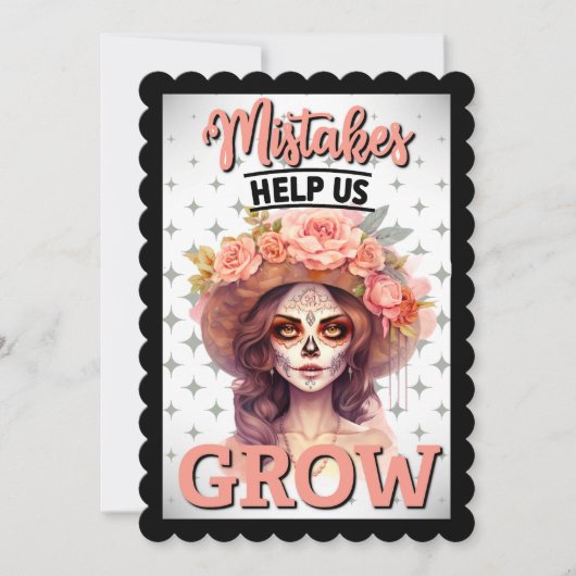 かわいいスカルシュガー サンキューカード (正面)