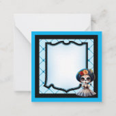 かわいいスカルシュガー ノートカード (裏面)