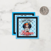 かわいいスカルシュガー ノートカード (正面/裏面インサイチュ)