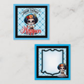 かわいいスカルシュガー ノートカード (正面/裏面)