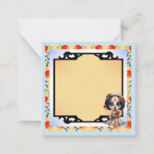 かわいいスカルシュガー ノートカード (裏面)