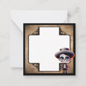 かわいいスカルシュガー ノートカード (裏面)