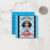 かわいいスカルシュガー ノートカード (正面/裏面インサイチュ)